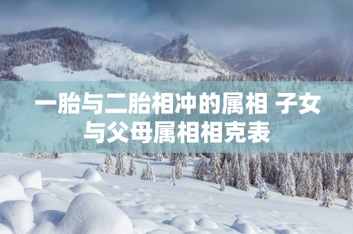 一胎与二胎相冲的属相 子女与父母属相相克表
