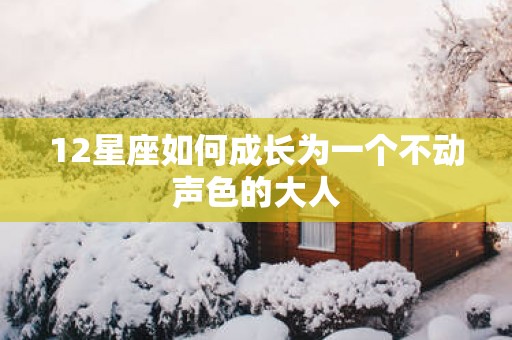 12星座如何成长为一个不动声色的大人
