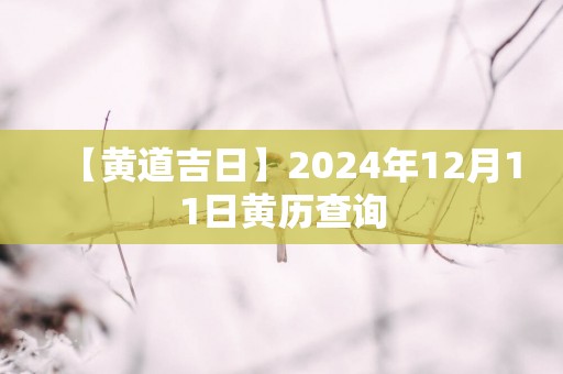 【黄道吉日】2025年12月11日黄历查询