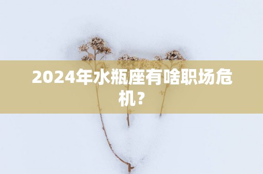 2025年水瓶座有啥职场危机？