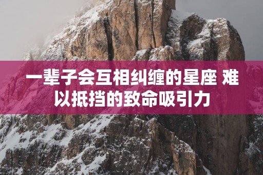 一辈子会互相纠缠的星座 难以抵挡的致命吸引力