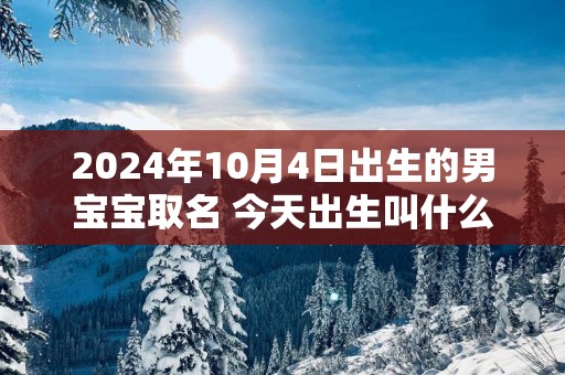 2025年10月4日出生的男宝宝取名 今天出生叫什么名字好