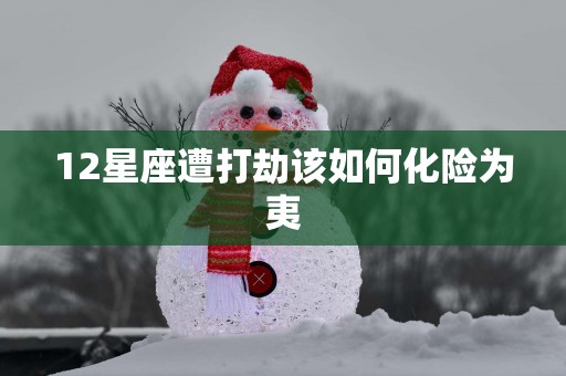 12星座遭打劫该如何化险为夷