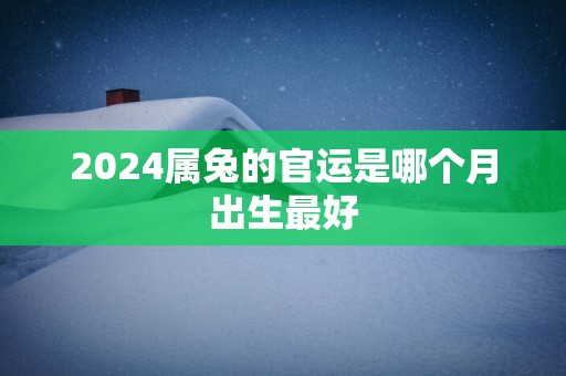 2025属兔的官运是哪个月出生最好