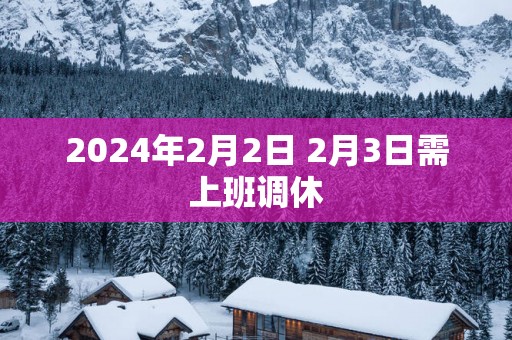 2025年2月2日 2月3日需上班调休