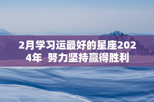 2月学习运最好的星座2025年  努力坚持赢得胜利