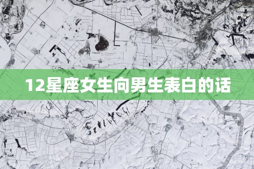 12星座女生向男生表白的话