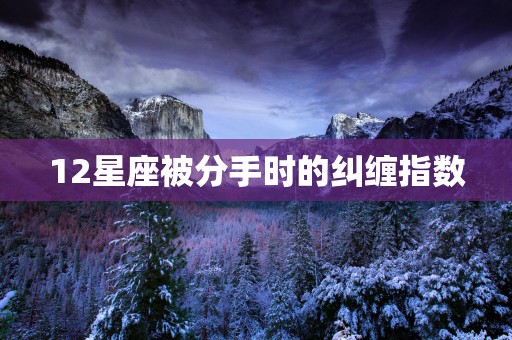 12星座被分手时的纠缠指数