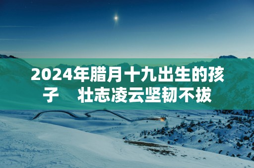 2025年腊月十九出生的孩子    壮志凌云坚韧不拔