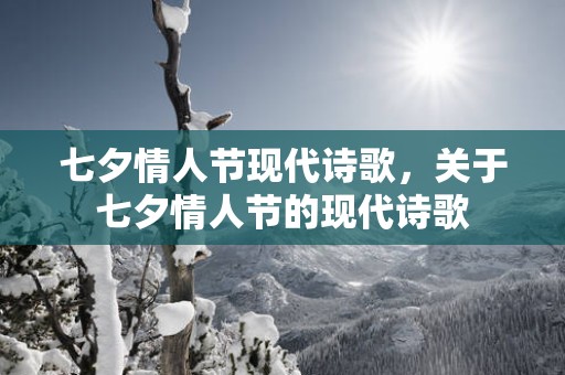 七夕情人节现代诗歌，关于七夕情人节的现代诗歌