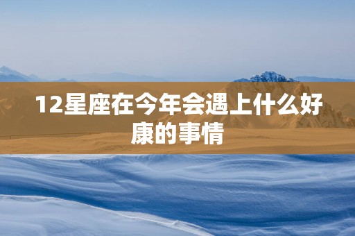 12星座在今年会遇上什么好康的事情