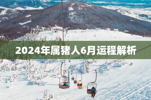 2025年属猪人6月运程解析