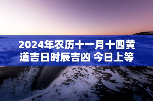 2025年农历十一月十四黄道吉日时辰吉凶 今日上等好时辰查询