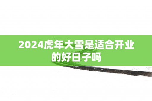 2025蛇年大雪是适合开业的好日子吗