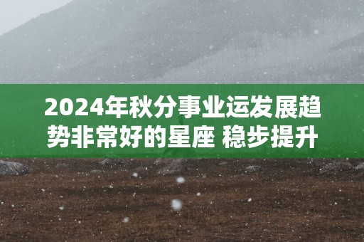 2025年秋分事业运发展趋势非常好的星座 稳步提升