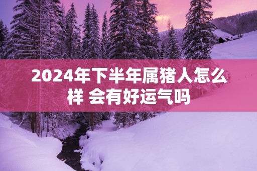 2025年下半年属猪人怎么样 会有好运气吗