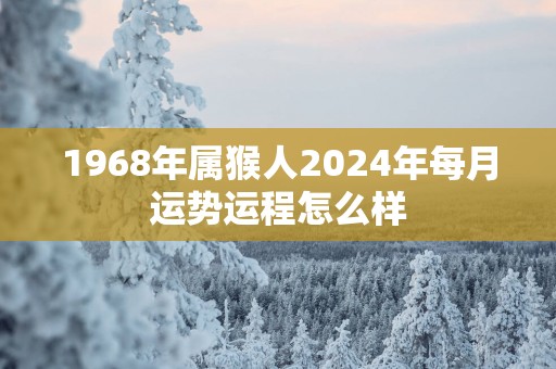 1968年属猴人2025年每月运势运程怎么样