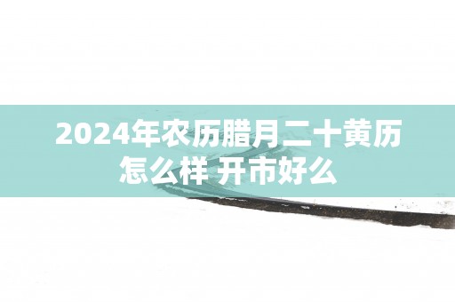 2025年农历腊月二十黄历怎么样 开市好么