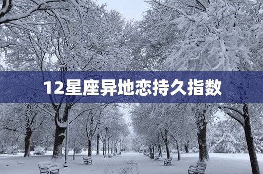 12星座异地恋持久指数