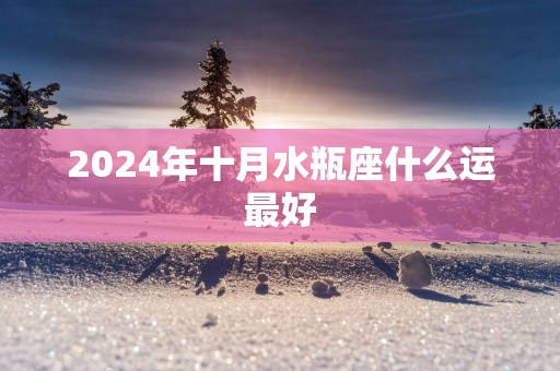 2025年十月水瓶座什么运最好