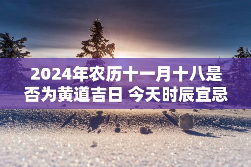 2025年农历十一月十八是否为黄道吉日 今天时辰宜忌吉凶？