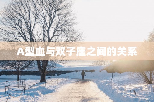 A型血与双子座之间的关系