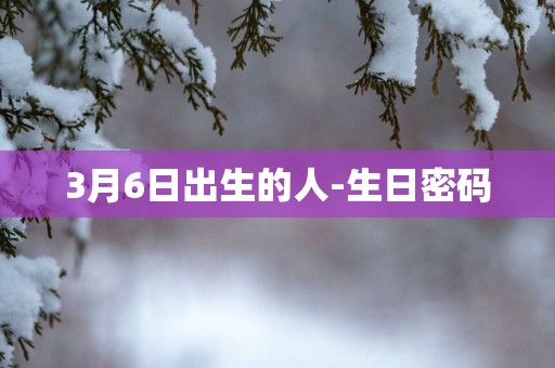 3月6日出生的人-生日密码