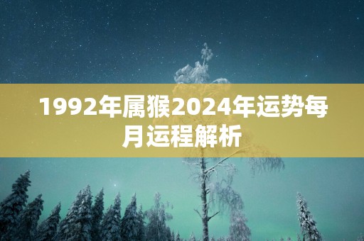 1992年属猴2025年运势每月运程解析