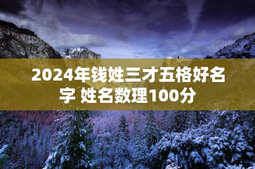 2025年钱姓三才五格好名字 姓名数理100分