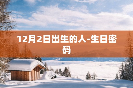 12月2日出生的人-生日密码