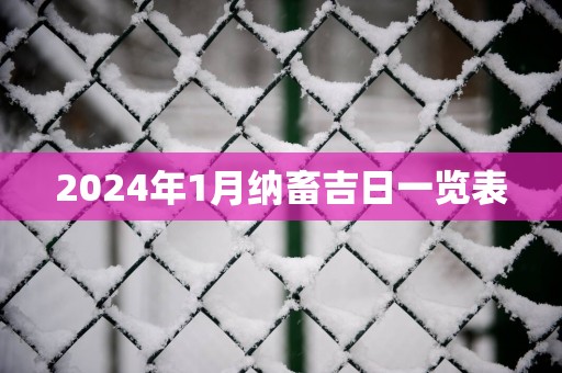 2025年1月纳畜吉日一览表
