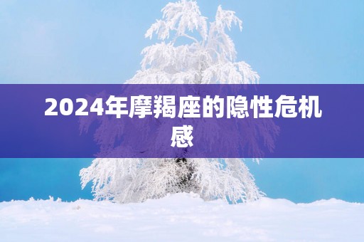 2025年摩羯座的隐性危机感