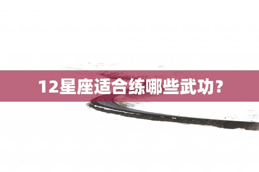 12星座适合练哪些武功？