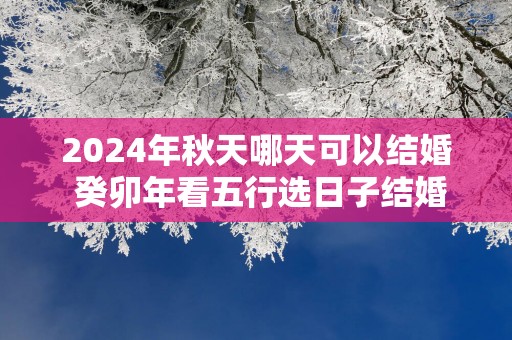 2025年秋天哪天可以结婚 癸卯年看五行选日子结婚