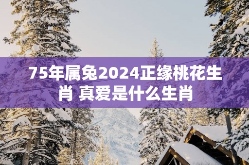 75年属兔2025正缘桃花生肖 真爱是什么生肖