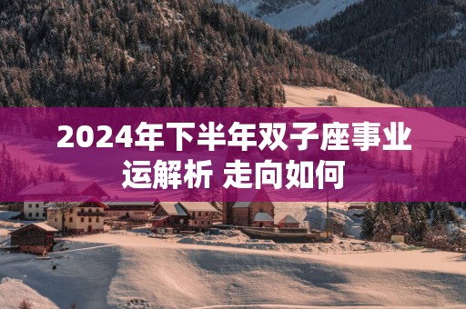 2025年下半年双子座事业运解析 走向如何