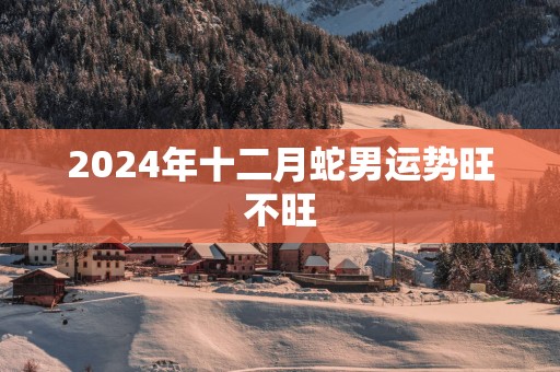 2025年十二月蛇男运势旺不旺