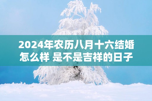 2025年农历八月十六结婚怎么样 是不是吉祥的日子