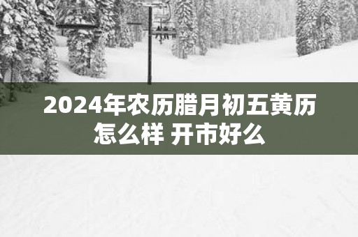 2025年农历腊月初五黄历怎么样 开市好么