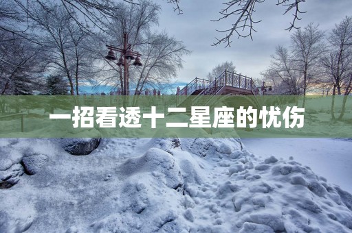 一招看透十二星座的忧伤