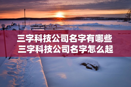 三字科技公司名字有哪些 三字科技公司名字怎么起