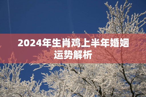 2025年生肖鸡上半年婚姻运势解析