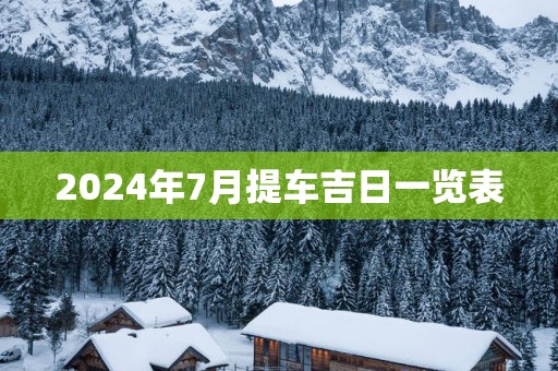 2025年7月提车吉日一览表