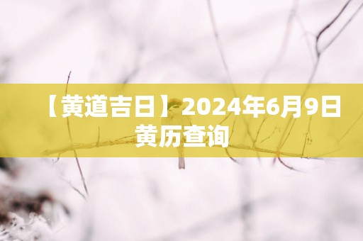 【黄道吉日】2025年6月9日黄历查询