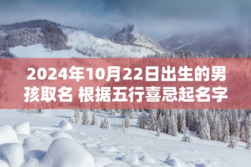 2025年10月22日出生的男孩取名 根据五行喜忌起名字网