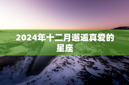 2025年十二月邂逅真爱的星座