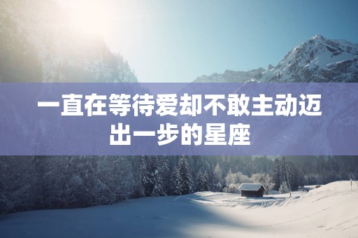 一直在等待爱却不敢主动迈出一步的星座