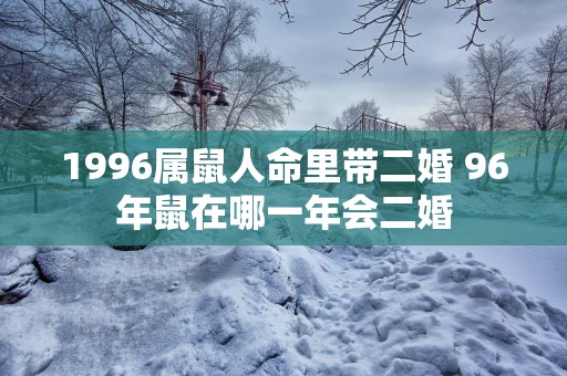 1996属鼠人命里带二婚 96年鼠在哪一年会二婚