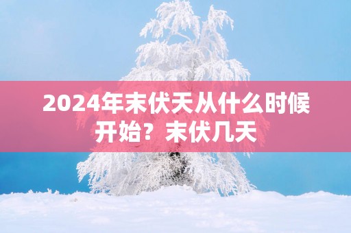 2025年末伏天从什么时候开始？末伏几天