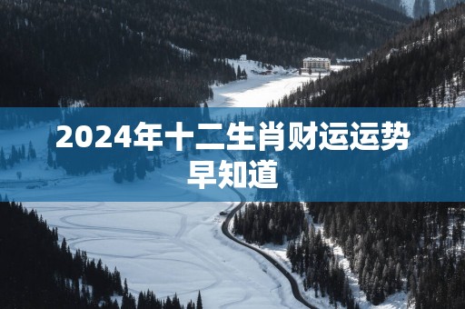 2025年十二生肖财运运势早知道